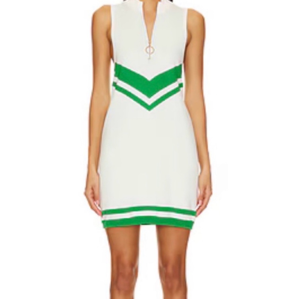 Show Me Your Mumu Zoe Zip Dress Green Stripe Knit REVOLVE $148 - Picture 2 of 7